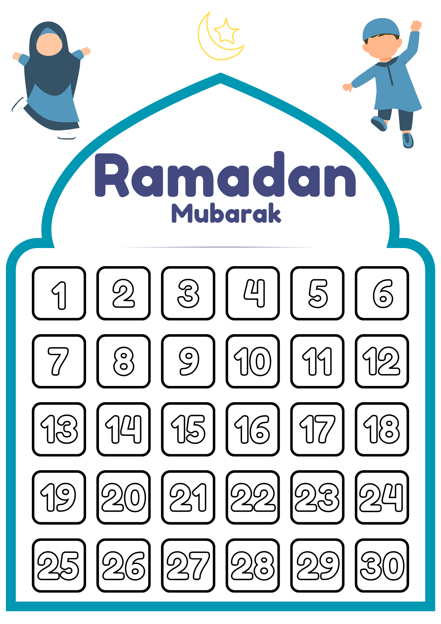 Ramadan nedräkningskalender - PDF-fil