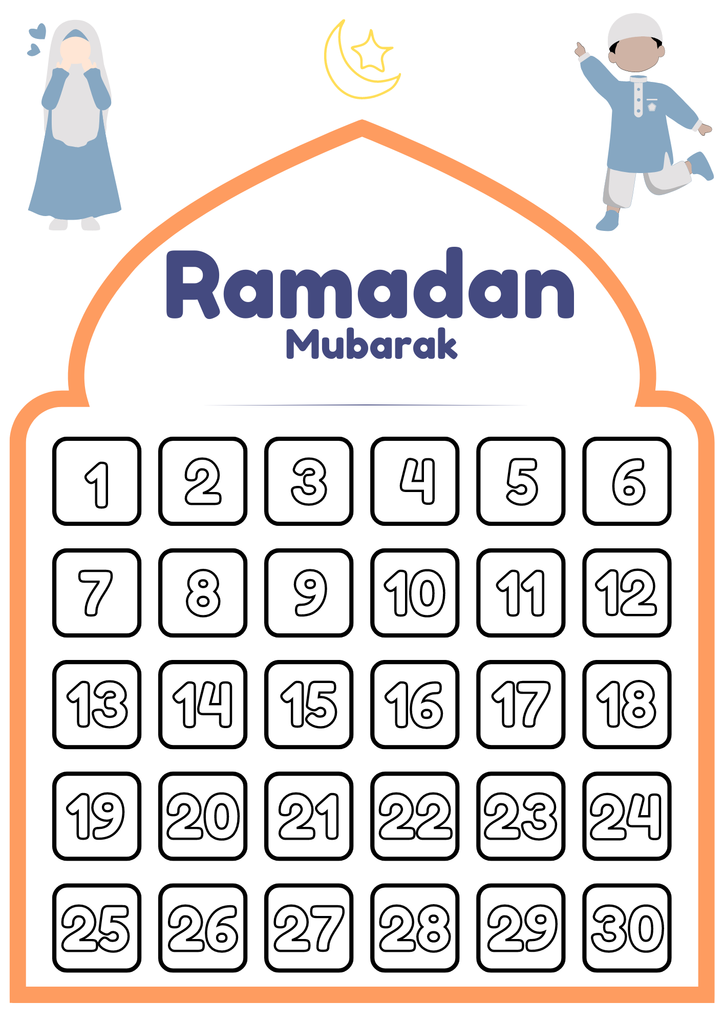 Ramadan nedräkningskalender - PDF-fil